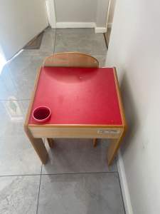 Kids table and chair, great for craft or eating