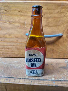 Old Linseed Oil Bottle