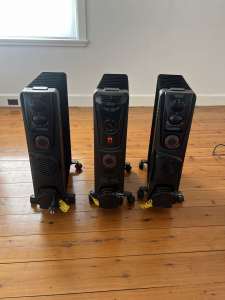 3 x Arlec Oil Heaters