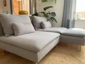 2-seat sofa with chaise longue