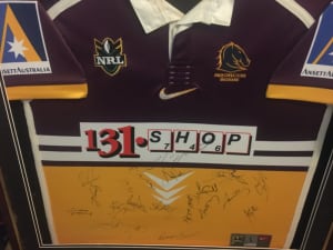 Blazed In Glory - Brisbane Broncos 1998 Inaugural Premiers Signed Nrl Jersey