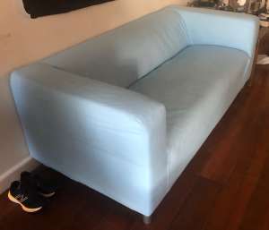 2 seater sofa, coffee table, dining table with chairs