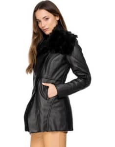 Kardashian leather look jacket, womens size 8, brand new