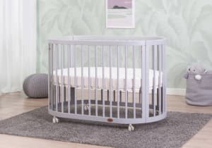 Boori Oasis oval cot & mattress & more! (AS NEW)