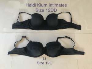 Black Bras $10 each. Heidi Klum Intimates size 12DD, Li size 12E