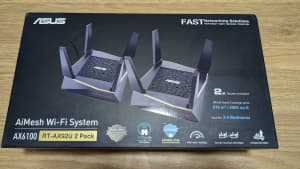 Asus RT -AX92U 2 Pack AiMesh WiFi System Router AX6100