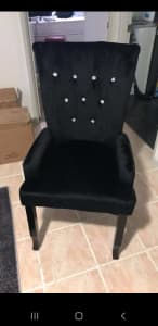 Black Velvet Dinning chair SET