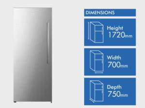 Brand New Hisense 384L Vertical Hybrid Freezer.