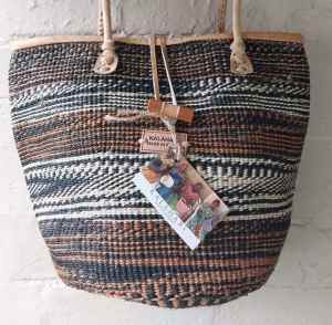 Hold***Kalahari Woven Basket Bag. Made in Kenya. 