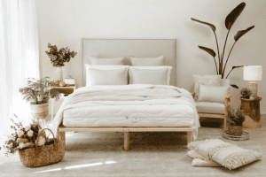 Queen size latex mattress with bamboo cover