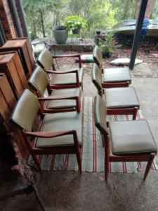 6 x Olive green Chiswell chairs circa 1970, Australian made
