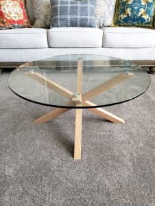 Contemporary round coffee table