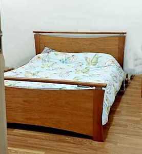 Queen bed with pillow top mattress delivery available