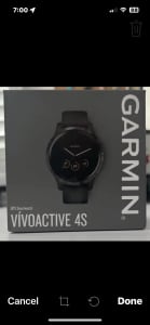 NEW Garmin Vivoactiv 4S smart watch (black/slate) Carrara