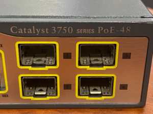 Cisco Catalyst 3750 PoE 48 port network switch, WS-C3750-48PS-S