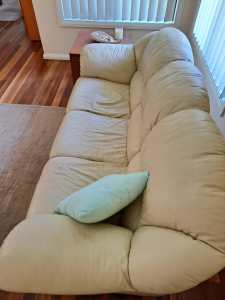 Leather 3 Seater Lounge