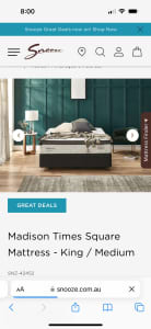 Madison Times Square king mattress
