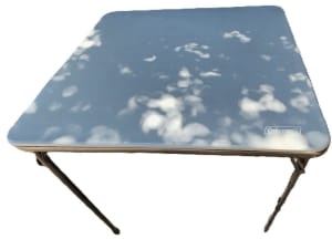 Camp (card) table plastic 1 piece top light weight portable Coleman