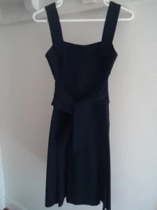 VERONIKA MAINE Black COCKTAIL DRESS with Waist Tie - $60 ono - Size 8