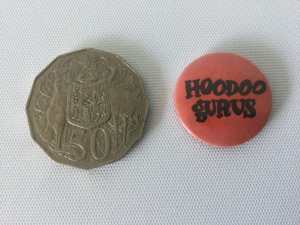 HOODOO GURUS Metal Button / Badge FROM THE 1980S NICE FAN COLLECTABLE