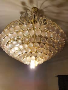 Light Fitting Gold Trim Art Deco q