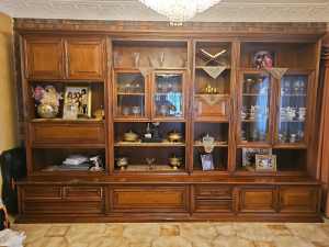 Solid wood cabinet and wall unit