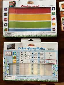 Magnetic reward and pocket money childrens wall charts