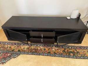 TV stand - large black wooden