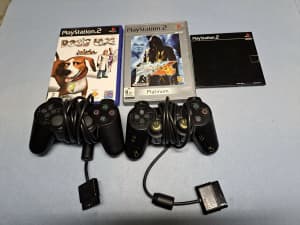 PlayStation 2 with games 