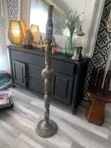 Vintage pierced brass floor lamp , as is. $330