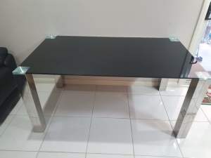 Glass top dining table 