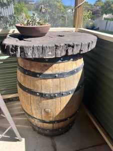 Wine Barrel Marri Top Table