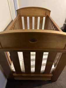 Baby cot and change table