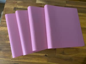 Marbig A4 2 Ring Folder - Pink - Brand New x 4