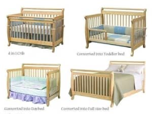 Baby Crib > Toddler Bed > Day Bed > Full Sized Double Bed + Mattress