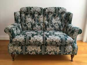 Couch Sofa Antique Look Two Seater High Back Australian Made