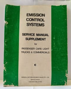 Holden Emission Control Systems Service Supplement Manual Cars M38066