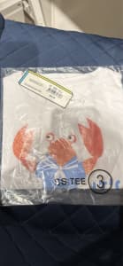 Girls Peter Alexander Tshirt Lobster Print White Size 3