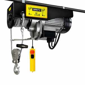 Giantz Electric Hoist Winch 500/1000KG Cable 20M Rope Tool Remote Cha