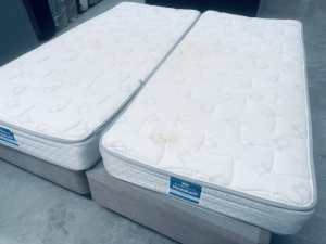 2 long single or zipped together king mattress