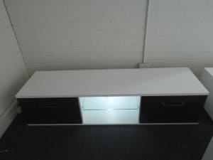1.8m TV Unit Two Drawers Grey LED