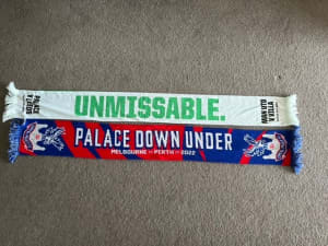 Crystal Palace & MAN UTD v Villa Soccer scarf collectables Burswood Victoria Park Area Preview