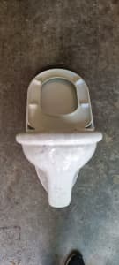 Wall Hung Toilet, seat & frame