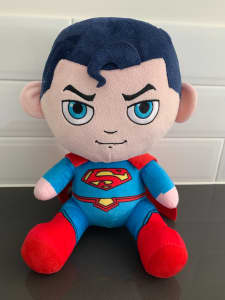 Superman sitting soft toy - about 30cm tall