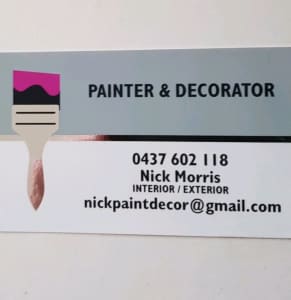Nick Morris .. Painter and Decorator
