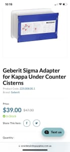 3x brand new gerberit sigma adapter for kappa cisterns