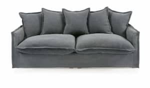 3 Seater Sofa with slate slipcover