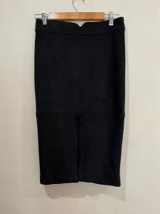 Womens Black Bardot Suede Skirt Size 10