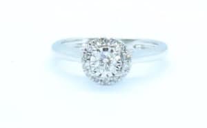 14ct White Gold Diamond Ring - Size J - 015000203738