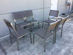 Set of 6 Monte Carlo Outdoor Dining Chairs From Coco Republic